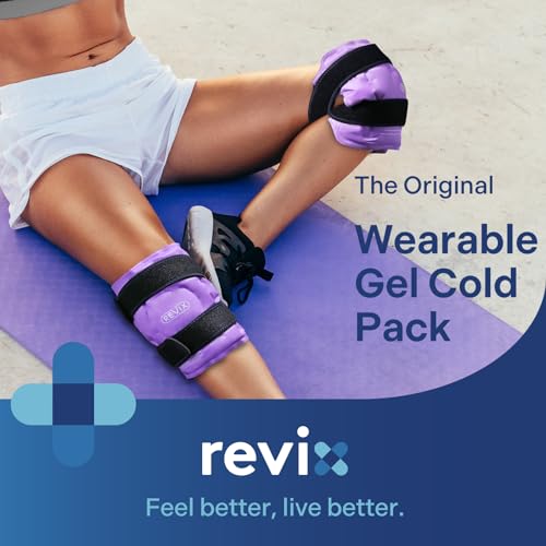 REVIX Reusable Knee Ice Pack Wrap for Post-Workout Recovery, 2 Packs - style: Purple-2 Packs