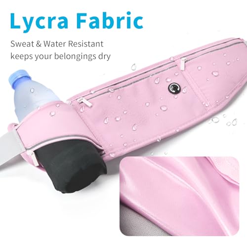 Slim Running Belt for Women Men,Runners Fanny Pack Phone Holder,Money Belt,Running Gear Accessories,with 3 Pockets (Jet Purple) - color: Jet Purple