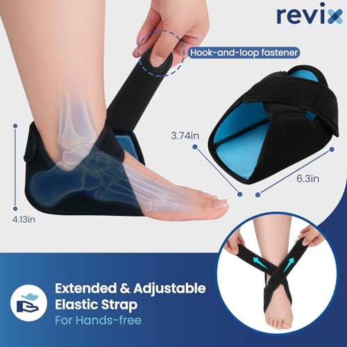 REVIX 45-Min Heel Ice Pack Wrap for Achilles Tendonitis & Plantar Fasciitis - style: 1 Pack