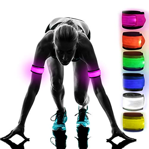 esonstyle 6 PCS LED Light Up Band Slap Bracelets - color: 6 pcs