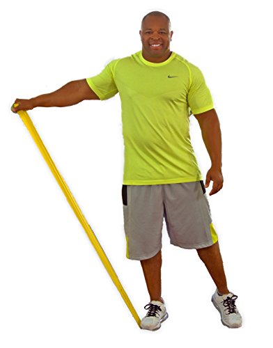 Vitality 4 Life with Curtis Adams Senior Resistance Band: Light Resistance, Longer Length + Instruction Guide. Latex Free. Exercise, Stretching, Physical Therapy