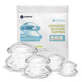 ICUPPING Clear Silicone Cupping Therapy Set, 4 Body Massage Cups (4 Cups) - size: 1XL+1L+1M+1S (4 pcs)