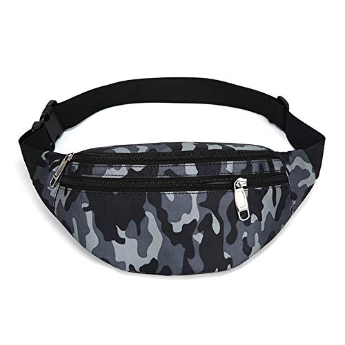 Fanny Pack for Men & Women, Fashion Waterproof Waist Packs with Adjustable Belt, Casual Bag Bum Bags for Travel Sports Running. - color: M-Black