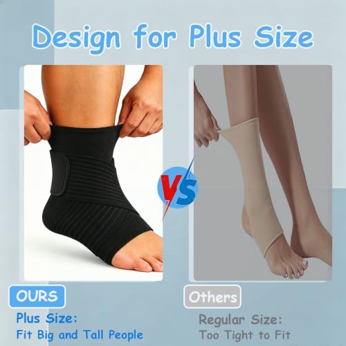 King Mills Plus Size Ankle Boot for Sprained Ankle & Peroneal Tendonitis Brace, Foot Support Sprained Boot for Men with Large Shoe Size or Swollen Foot (X-Large/XX-Large) - size: X-Large