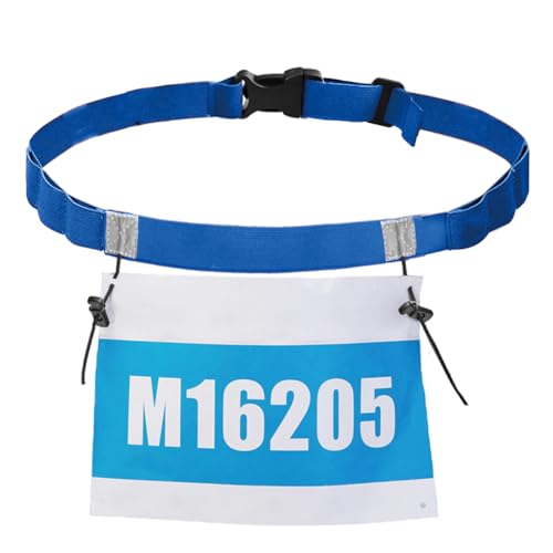 TRIWONDER Race Belt Running Bib Holder Runner Bib Strap Number Belt for Running, Triathlon, Marathon, Running, Cycling (Blue) - color: 03 Blue