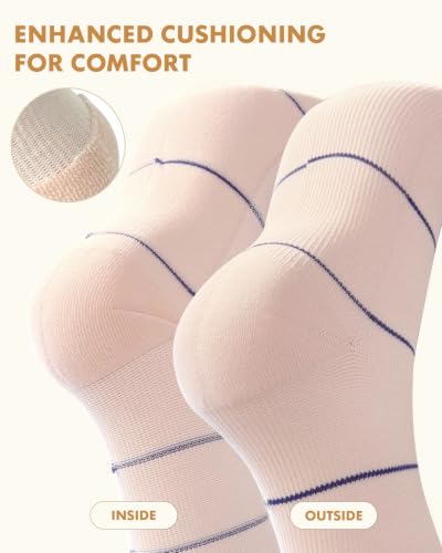 Cute Compression Socks for Women - color: Stripes, size: Large-X-Large