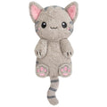Grey Cat Microwavable 1.5 lbs Unscented Heating Pad for Women and Kids- Cute Soft Cozy Pillow Plush Heatable Warm Stuffed Animals - Kawaii Hot and Cold Plushie - Grey Cat Gifts for Girls and Women - color: Grey Cat