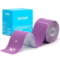 OK TAPE Kinesiology Tape 10 inches Precut, 20 Strips, Cotton Elastic Athletic Tape Latex Free, 2in x 16ft, Purple - color: Purple, size: 20 Count (Pack of 1)