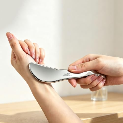 BYYDDIY-Travel Version Specifically for Facial Lifting and Body Massage Tool, Stainless Steel Muscle Scraper Tool, Gua Sha Tool for Physical Therapy Tools,Scraping Tool for Soft Tissue (4-S) - style: 4S