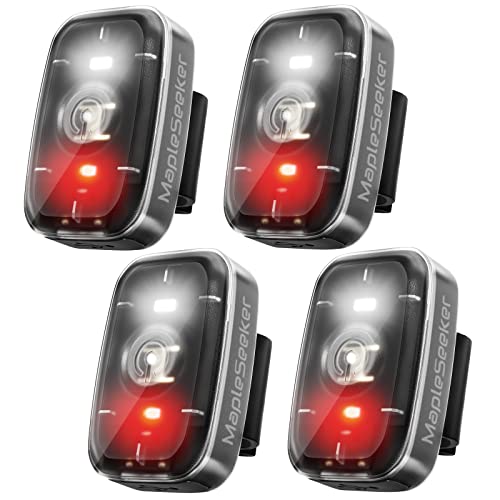 LED Safety Light, Clip On Strobe/Running Lights for Runners, Bike Tail Light with 5 Lighting Modes, High Visibility Accessories for Cycling, Hiking, Dogs and Kids - color: 4-Pack Black