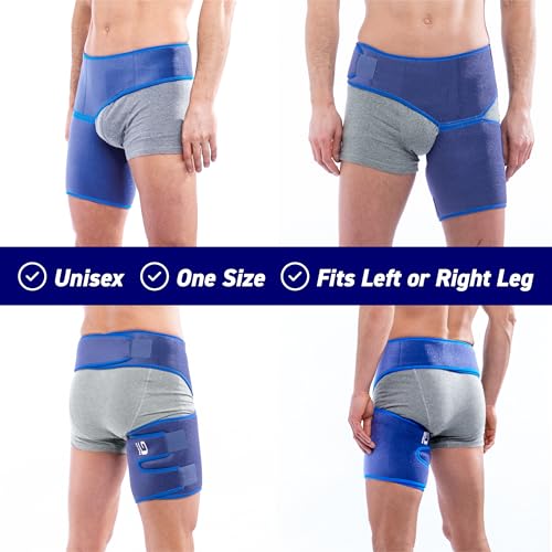 Neo-G Groin Brace for Thigh or Hamstring Injury. Groin Brace for Men and Women - for arthritis, pulled groin, strain - Adjustable Groin Compression Support - Unisex