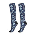 Witchy Moth Compression Socks For Women Men - color: Mystical Moth Flora