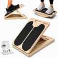 2-in-1 Wooden Slant Board for Calf Stretching & Balance Board