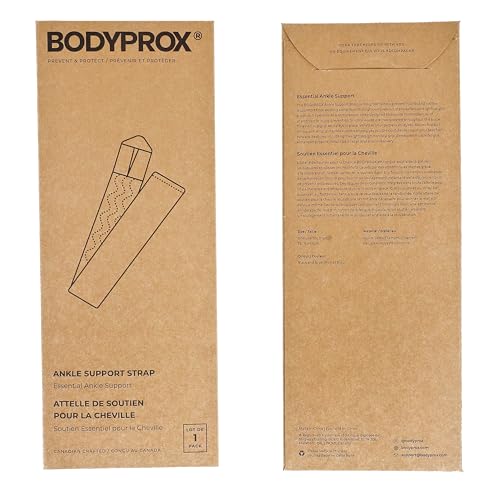 Bodyprox Ankle Support Brace, Adjustable Compression Ankle Braces for Sports Protection, One Size Fits Most for Men & Women