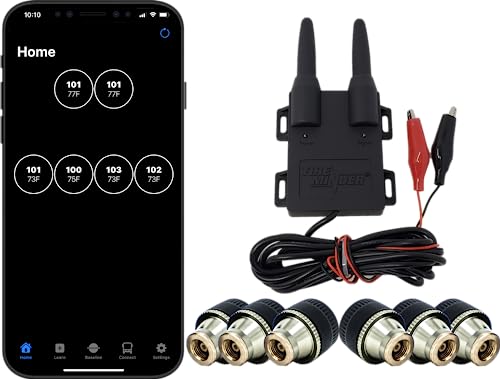 TireMinder Smart TPMS with 6 Transmitters for RVs, MotorHomes, 5th Wheels, Motor Coaches and Trailers - size: 6 Transmitters