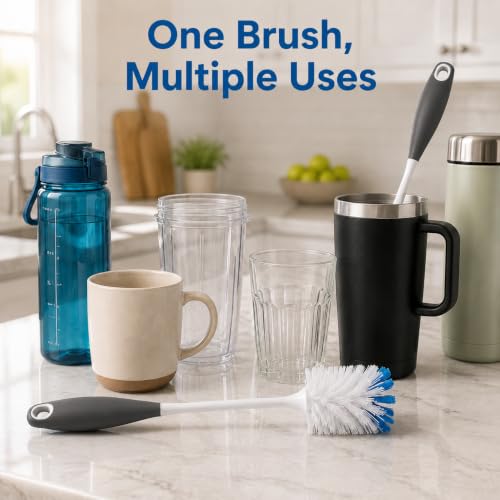 2 Pack Bottle Scrubbing Brushes - color: Gray