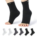 WANDER Compression Socks for Plantar Fasciitis, 2 Pairs Foot & Ankle Brace - color: Black, size: Large
