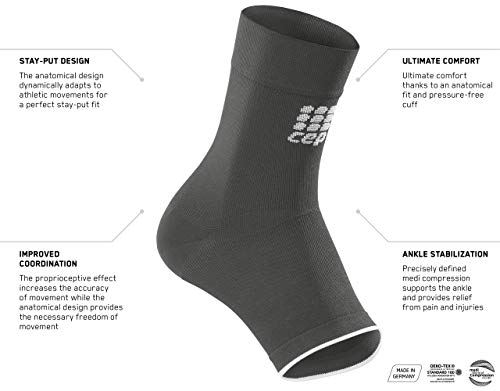 CEP ortho ankle sleeve, black/grey, unisex IV - size: 4
