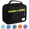 Genteen Lunch Box Kids, Insulated Lunch Bag Kids Boys Girls Back to School, Soft Lunch Box for Men Reusable Lunchbox for Office,Outdoor,School (Black) - color: 1pk Black