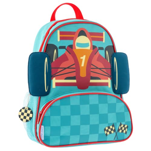 Stephen Joseph Little Sidekick Backpack, Toddler Backpack for Little Kids, Daycare and Preschool, Racecar - color: Blue