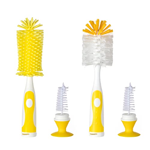 Chemimoso Baby Bottle Brush, Water Bottle Brush Cleaner, Cup Brush - color: Yellow 1