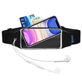 Running Belt,Fanny Pack Fits Phones UP to 6.5" for Women Men,Black and Pink - color: Black