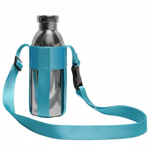 Water Bottle strap,Simple&Adjustable Crossbody strap(Bottle Excluded) - color: Blue12-32oz