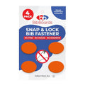 BibBoards bibSNAPS Race Bib Clips, Plain Orange, 4 Pack - color: Plain Orange