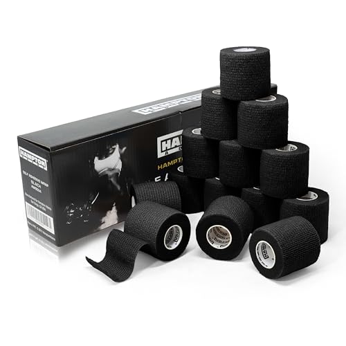 Hampton Adams Self Adhesive Bandage Wrap, Pet Safe, Cohesive Hold - color: Black