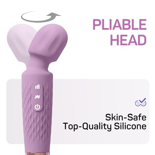 Personal Massager - 4H Max Runtime & Ultra-Quiet - Waterproof - 20 Modes 8 Speeds for Deep Tissue Back Massage, Post-Workout Recovery and Neck Muscle Relaxation(LX-Purple) - color: Lx-purple