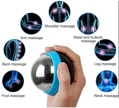 Cold Massage Roller Ball – Ice Massage Ball Cold and Hot for Deep Tissue and Sore Muscle Relief of Stiffness and Stress, Body, Neck, Back, Foot