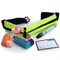 EpiPen Waist Belt with M.D.I. Inhaler - Lime Green