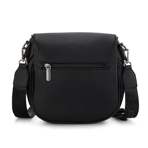 Montana West Crossbody Bag for Women, Vegan Leather Bum Bag with Coin Purse - color: Black