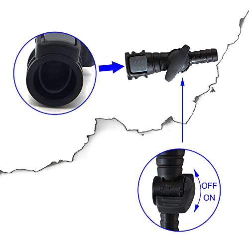 Hydration Bladder Bite Valve Replacement Mouthpiece Fit for Any Water Backpack and Most Brands, with Manual Switch Valve - color: 2 Pack 45 degree black