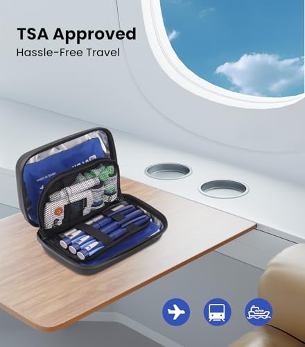 TSA Approved Ice Packs for Travel, Pack of 2 (190g Each), Reusable Large Ice Packs Suitable for Most Insulin Cooler Travel Cases, Retention for 8-24 Hours