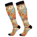 Wusikd Cats Compression Socks for Women and Men Circulation Cute Long Socks for Athletic Running 1 - color: Fall