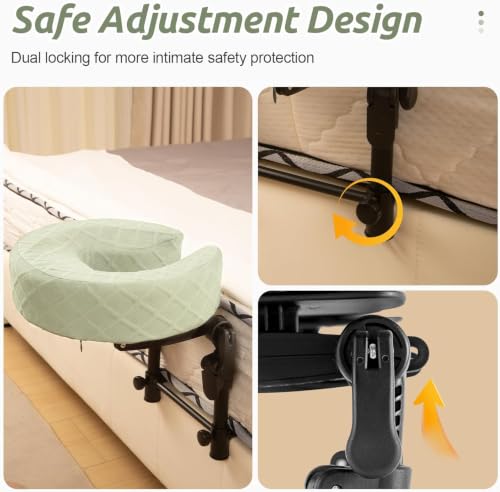 Massage Headrest for Bed, Head Holder & Face Cradle with Face Down Pillow - color: Green, size: Extended