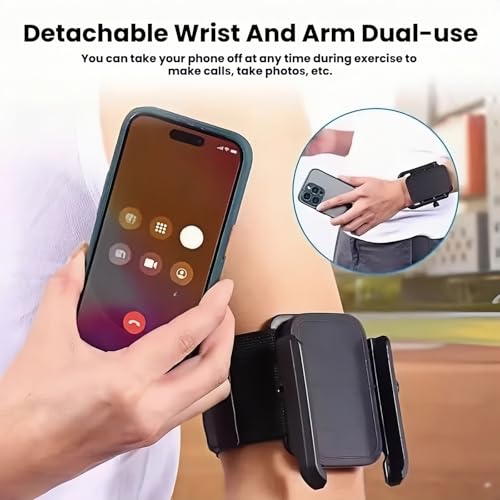 Rotatable Wrist Phone Holder for Running, Universal Forearm Armband Workout Mount for Outdoor Sports