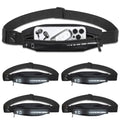 Slim Running Belt for Women Men, Runners Fanny Pack Phone Holder Waterproof Waist Pack for Jogging Walking (4, Black)
