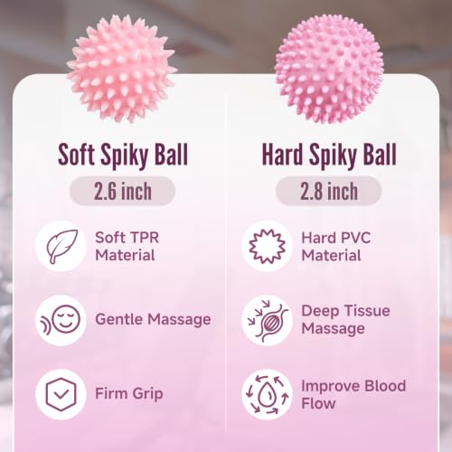 Soft and Hard Spiky Massage Ball Set