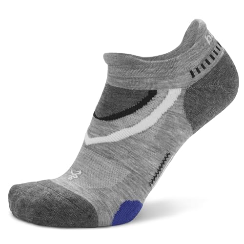 Balega Unisex Adult UltraGlide Friction-Free No-Show Running Socks (1-Pair) - color: Mid Grey/Charcoal, size: Large