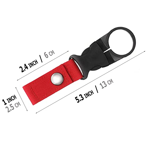 Gecko Travel Tech Water Bottle Holder, Clip on Water Bottle Holder for Hiking - color: 4 PACK - FALL RED