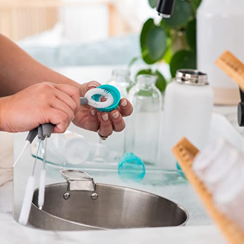 Full Circle All-in-One Bottle Cleaning Multitool, Gray - color: Gray
