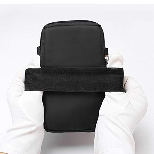 Outdoor Sweat-Proof Running Armbag Cross-Body Shoulder Casual Wallet Purse Crossbody Bag Gym Fitness Cell Phone Key Holder for iPhone 13 12 Pro Max Xs Max/Xr,Galaxy Note 10, P30 Pro,Black - color: #9