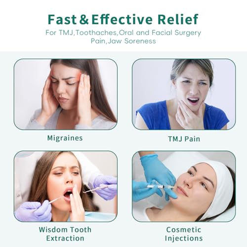 Wisdom Teeth Ice Pack Head Wrap for Pain Relief - Cold Hot Therapy for Face - color: Green