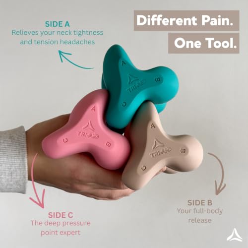 Trigger Point Massager for Neck and Shoulder Pain, Occipital Release Tool - color: Pink