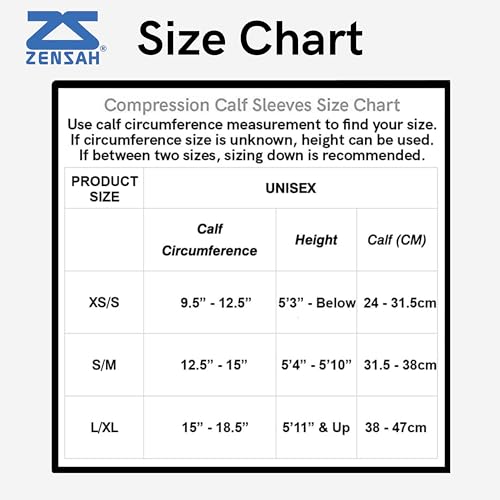 Zensah Running Leg Compression Sleeves - Shin Splint, Calf Compression Sleeve Men and Women - color: Blue