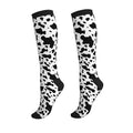 Crazy Fun Compression Socks, Unisex Knee High Support Socks - color: Cow Print