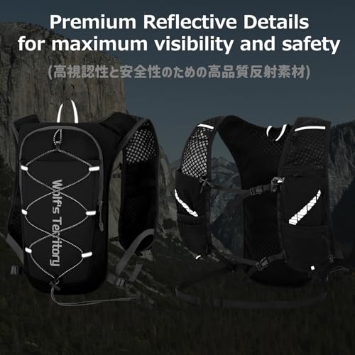 Azarxis Hiking Hydration Pack 5L Running Backpack Daypack Vest with 2L Water Bladder for Women Men Cycling Biking Trail Race (Black with a 350ml Water Bottle) - color: #5 Black with a 350ml Water Bottle