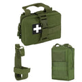 Tactical Molle Pouches Multi-Purpose Military Nylon Waist Pack Utility Bag Detachable Patches Pouches for Dog Vest Harness - color: Army Green